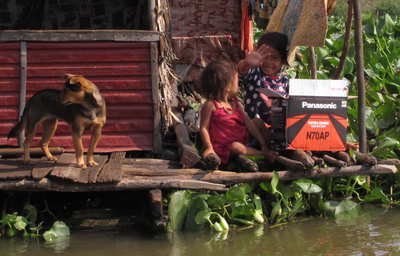 Kids playing with a box