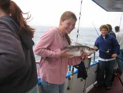 Virginia with fish