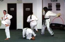 Kate and clone at Tae Kwon Do